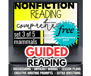Guided Reading Activities and Lesson Plans Nonfiction Set 3 - Mammals