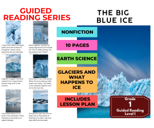 Guided Reading Level I - The Big Blue Ice (with Lesson Plan)