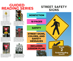 Guided Reading Level K - Street Safety Signs (with Lesson Plan)