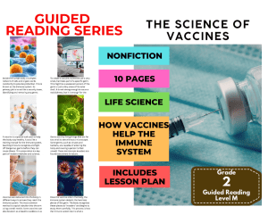 Guided Reading Level M - Science of Vaccines (with Lesson Plan)