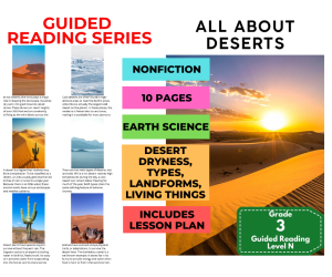 Guided Reading Level N - All About Deserts (with Lesson Plan)