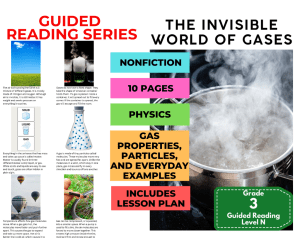 Guided Reading Level N - Invisible World of Gases (with Lesson Plan)