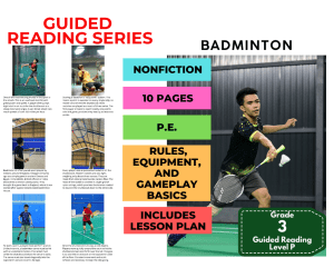 Guided Reading Level P - Badminton (with Lesson Plan)