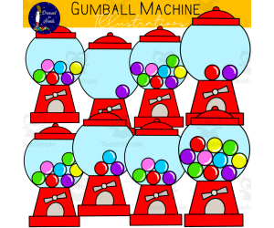 Gumball Machine Clip Art  Show preview image 1  Show preview image 2
