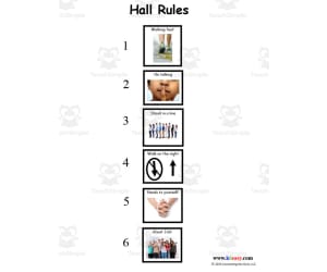 Hall Rules Printable