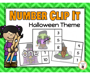 Halloween 0-20 Number Clip It Activity