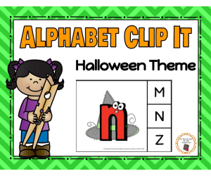 Halloween: Alphabet Clip It