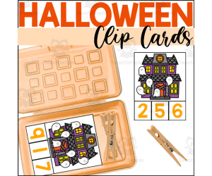 Halloween Counting to 10 Clip Cards