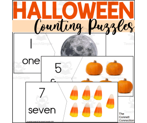Halloween Counting to 10 Puzzles with Real Photographs