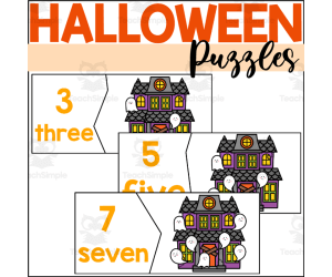 Halloween Counting to 10 Puzzles