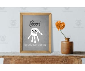 Halloween Handprint Art, DIY Ghost Craft, Homeschool Activity