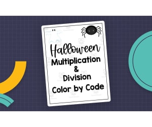 Halloween Multiplication + Division Colour by Code