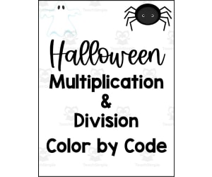 Halloween Multiplication + Division Colour by Code
