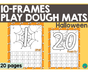 Halloween Playdough Counting Mats