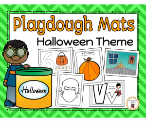 Halloween Playdough Mats Activity