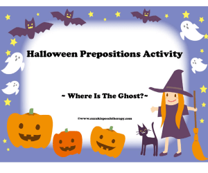 Halloween Prepositions Activity