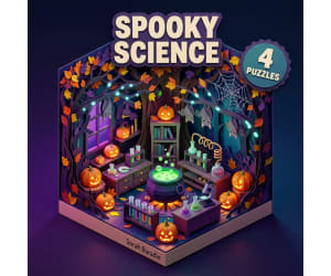 Halloween Spooky Science Crosswords Puzzles with Word Bank