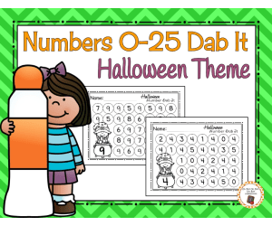 Hallween 0-25 Dab it Activity