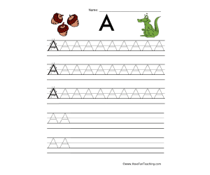 Handwriting Capital Lowercase Letters Worksheet