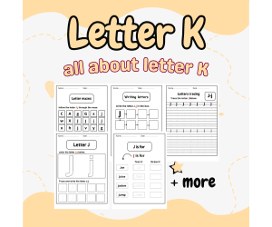 handwriting letter K - teaching letter k to preschoolers.