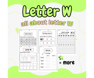 handwriting letter w worksheets - letter w tracing worksheets