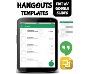 Hangouts Template (Editable on Google Slides)