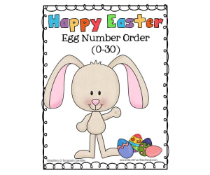 Happy Easter Egg Number Order 0-30 Activity