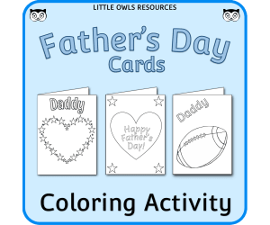 Happy Father's Day Card Templates - Coloring Activity