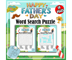 Happy Father's Day Word Search Puzzle Game Activities