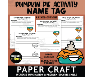 Happy Pumpkin Pie Desk Name Tag Project