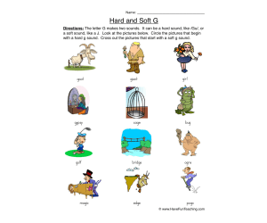 Hard Soft G Worksheet - Pictures