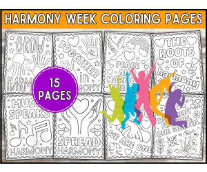Harmony Week Coloring Pages For Kids
