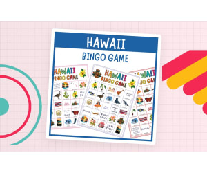 Hawaii aloha state bingo game luau symbols culture history activities