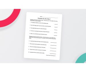 He She They It Pronoun Worksheet