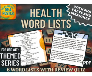 Health Word List Posters (PDF)