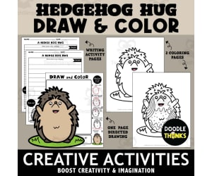 Hedgehog Drawing & Coloring Activity | Fun & Easy Creative Printables
