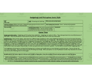 Hedgehogs and Porcupines PE Game