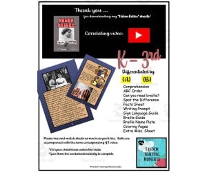 Helen Keller Worksheet Packet