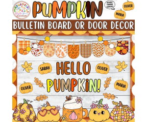 Hello Pumpkin! Pumpkin Bulletin Board And Door Decor Kit