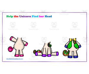 Help Unicorn Find Her Head | Visual Discrimination Worksheet