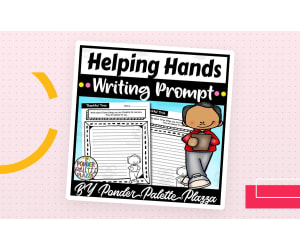 Helping Hands Writing Prompt - Thanksgiving Activity