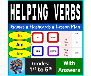 Helping Verbs Worksheets: Use of is, am, & are - Lesson Plan