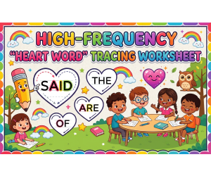 High-Frequency Heart Word Tracing