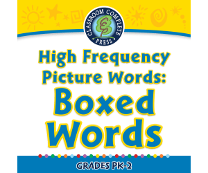 High Frequency Picture Words: Boxed Words - FLASH-PC