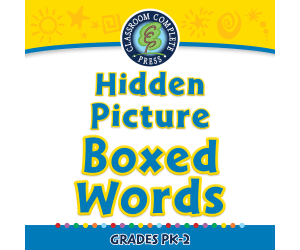 High Frequency Picture Words: Hidden Picture - Boxed Words - FLASH-MAC