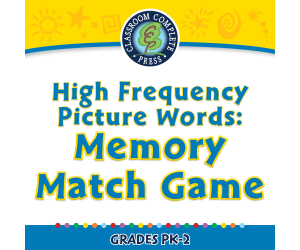 High Frequency Picture Words: Memory Match Game - FLASH-MAC