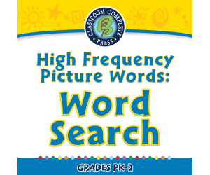 High Frequency Picture Words: Word Search - FLASH-MAC