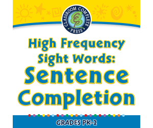 High Frequency Sight Words: Sentence Completion - FLASH-PC