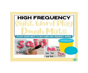 High Frequency Word Play Dough Mats