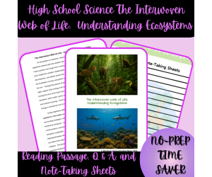 High School Science:  Understanding Ecosystems Reading Passage